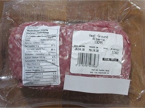 An example of the ground veal products that have been recalled from Italian Centre Shop locations in Alberta due to possible E. coli contamination.