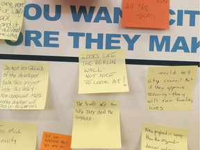 The new proposal for Holyrood Gardens project was met with puzzlement and anger at an open house on Wednesday,  May 2, 2018.