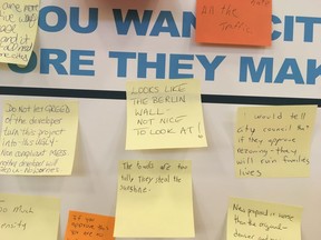 Comments about the new proposal for the Holyrood Gardens development posted May 2 at a public open house.