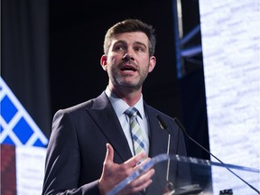 Mayor Don Iveson speaks during the annual state of the city address luncheon on Thursday, May 24, 2018 in Edmonton.