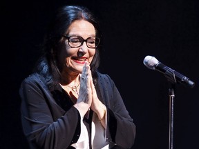 Nana Mouskouri performs at the Northern Jubilee Auditorium in Edmonton in 2014.