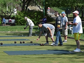 The Royal Lawn Bowling Club held their open house inviting people of all ages to test their bowling skills over the weekend on the south lawn of the Alberta Legislature in Edmonton, May 13, 2018. Ed Kaiser/Postmedia