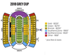 2018 Grey Cup pricing map.