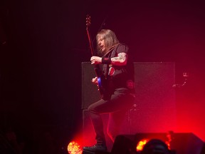 Gary Holt of Slayer performing at the Shaw Conference Centre on May 20, 2018 in Edmonton.  Photo by Shaughn Butts / Postmedia