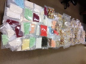 Police seized a number of drugs, including steroids, after a Wednesday raid at a health food store in southwest Edmonton. Supplied/EPS