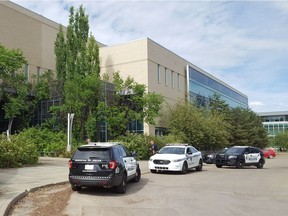 Police responded to a potential bomb threat at NAIT on May 29, 2018.