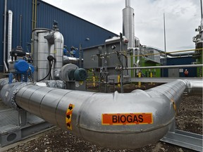 This is part of the new anaerobic digester facility scheduled to start the commissioning process next month at the Edmonton Waste Management Centre in Edmonton, June 15, 2018.