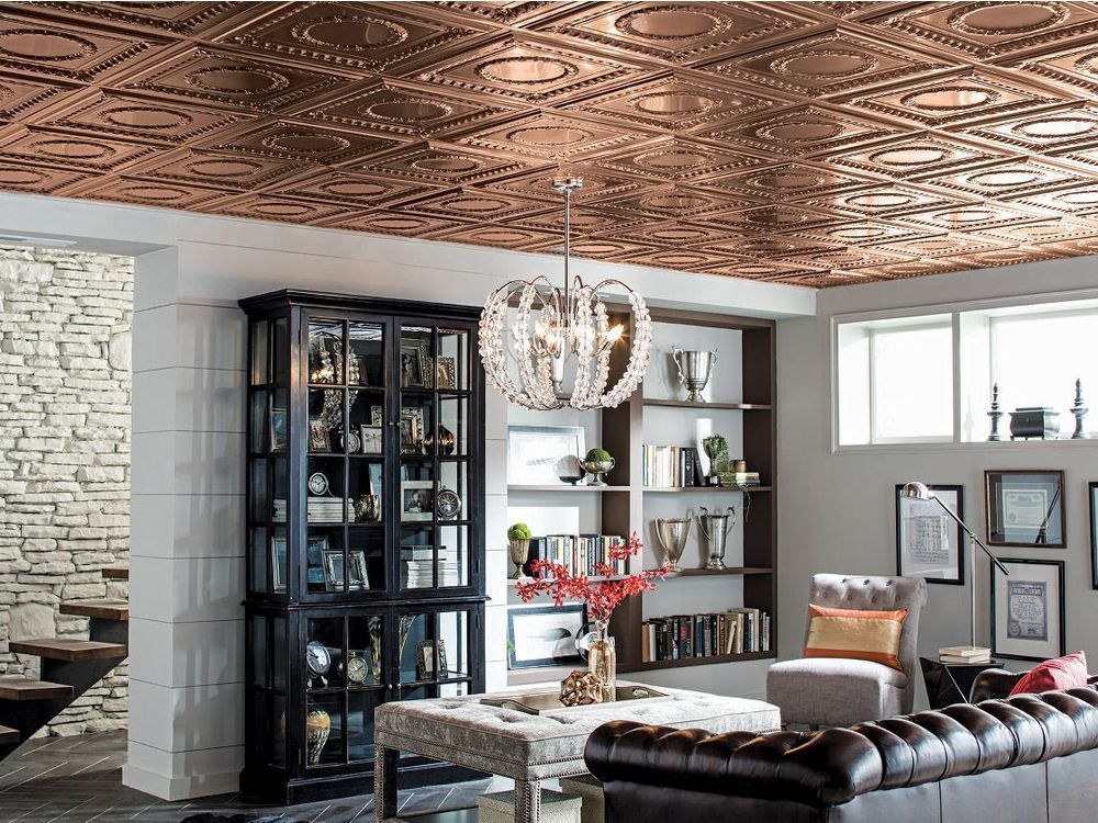 Hooked on a ceiling Tin, panels, planks expand ceiling design options
