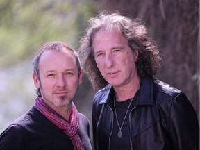 Nick Feldman of Wang Chung, right, and Gareth Moulton of Cutting Crew, playing at the Casino Yellowhead on Friday night.