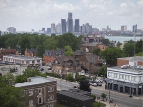 The Detroit skyline is seen from the Walkerville neighbourhood of Windsor on June 13, 2018.