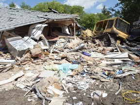 A farmhouse was destroyed by a bulldozer in the RM of Calder. Ronald Fatteicher, 59, of the RM of Calder has been charged with two counts of attempted murder, two counts of utter threats to cause death or harm, four counts of mischief over $5,000, one count of assault police officer, one count of intimidation of justice participant and two counts breach of undertaking.