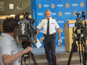 Edmonton Police Service Chief Rod Knecht  responded to the Edmonton Police Commission's report on street checks on Tuesday, June 26, 2018.