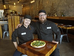 Karuna Goodall, left, and her brother Neil Royale, owners of Die Pie, Alberta's first plant-based pizzeria serving gluten-free, non-dairy pizzas and pastas to the rapidly-growing segment of diners choosing vegan dining options.