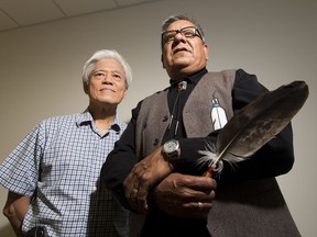 U of A dean Kue Young and elder in residence Bert Auger