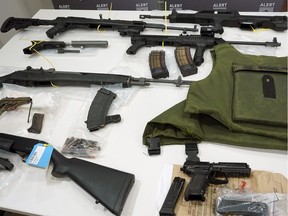 A total of eight firearms, including assault rifles, suppressors, and over-capacity magazines, were seized as the result of an ALERT investigation in Edmonton and Fort McMurray.