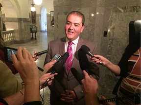NDP MLA Rod Loyola proposed that Alberta bars stay open during FIFA World Cup games. He scrummed with media on Thursday, June 7, 2018.