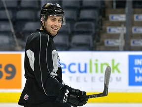 London Knights defenceman Evan Bouchard during practice at Budweiser Gardens on Wednesday March 14, 2018. MORRIS LAMONT/THE LONDON FREE PRESS /POSTMEDIA NETWORK