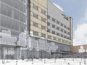 An artist's rendering of the $364-million redevelopment of CapitalCare Norwood at 111 Avenue and 105 Street in Edmonton.