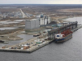 An aerial view of the port of Churchill, Manitoba, Friday, Oct 5, 2007.