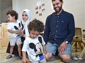 Shuaieb Abara and wife Malak Tantush with their sons Bashir, 3 and Adam, 2, fled Libya crossed the border into Canada from the US and made a successful refugee claim in Edmonton.