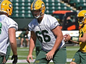 Matt O'Donnell during Edmonton Eskimos practice at Commonwealth Stadium on June 28, 2018.