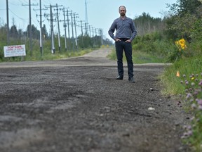 Brad Abel, president of the Winterburn Business Association and president of Ketek Group, shown on July 5, 2018, is lobbying the city to put in sewers, water lines, paved roads and other services in the Winterburn Industrial Park in Edmonton.