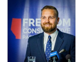 Independent Strathmore-area MLA, Derek Fildebrandt, officially announced he will be starting a new political party called Freedom Conservative Party of Alberta on Friday, July 20, 2018 in Calgary, Alberta. Al Charest/Postmedia