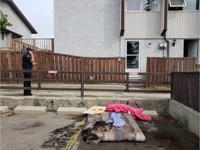 Police and fire were investigating a northeast Edmonton apartment fire on July 5, 2018.