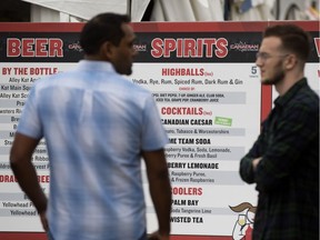 Visitors check out the Taste of Edmonton at the Federal Building plaza, in Edmonton Wednesday July 18, 2018. On Wednesday Minister of Infrastructure Sandra Jansen officially announced new rules that now allow liquor service on the Alberta Legislature grounds.