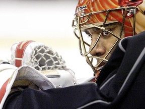 Ray Emery practises with the Ottawa Senators in a May 2007 file photo.