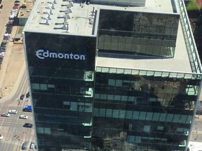 An overhead view of the Edmonton Tower, sold Thursday by Ice District Properties to the Alberta Investment Management Corporation (AIMCo).