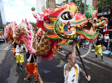 The K-Days parade in downtown Edmonton on July 20, 2018.