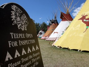 Indian Village is back open after a windstorm forced them to take down numerous teepees  Saturday, July 14, 2018. Dean Pilling/Postmedia