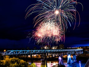 Amazing firework by City of Edmonton on Canada Day, 2018. Let us enlighten each other's lives just like this firework. Canada, we love you. Sharif Bayzid