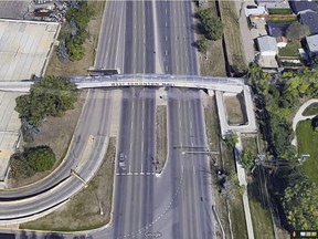 West Edmonton Mall is fighting a requirement to rebuild this 170 Street footbridge after it was found to be cost-prohibitive to repair.