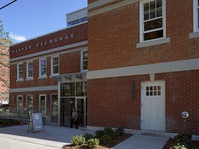 The restored historic 1913 Oliver telephone exchange building in downtown Edmonton is now open and will be a hub of locally owned food and retail businesses in the Oliver neighbourhood. (PHOTO BY LARRY WONG/POSTMEDIA)