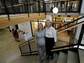 Plum Home and Design, an Edmonton-owned home decor and design boutique, is the first business to open its doors inside the historic 1913 restored Oliver Exchange building located at 12019A 102 Ave. The former Edmonton telephone exchange building has been restored by developers Beljan and will be a hub of locally owned food and retail businesses in the Oliver neighbourhood. Jenna Pryor, left, and her mother Pamela Freeman, the owners of Plum, decided to move their business into the space in part due to the fact the developers were determined not to take it out with a wrecking ball, but instead keep the craftsmanship and special antique qualities of the building.