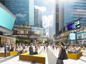 Artist's rendering of Ice District Plaza.