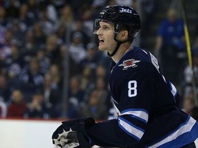 Winnipeg Jets defenceman Jacob Trouba. Kevin King/Winnipeg Sun/Postmedia Network Kevin King, Kevin King/Winnipeg Sun