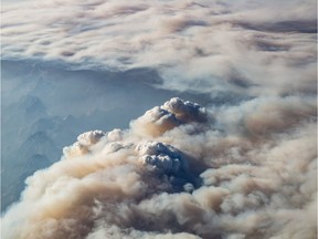 An Edmonton pilot captured photos of the B.C. wildfires from the air on Aug. 9 while flying from Calgary to Vancouver. Photo supplied by Matt Melnyk.