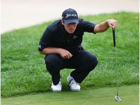 George Cunningham lines up a putt on the fifth hole during the third round at the RBC Canadian Open at Glen Abbey Golf Club on July 28, 2018 in Oakville, Ont. Cunningham leads after two rounds at the Syncrude Oil Country Championship.