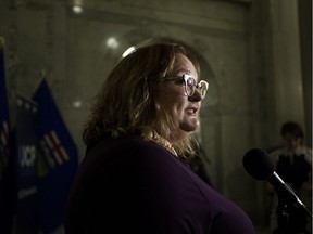 Deputy Premier Sarah Hoffman at the Alberta Legislature, in Edmonton Thursday March 22, 2018.