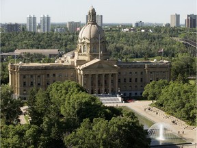 The Alberta Legislature, in Edmonton Thursday July 19, 2018. Photo by David Bloom