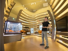 Royal Alberta Museum live animal supervisor Peter Heule stands in the Bug Gallery at the new downtown location of the museum on Aug. 21, 2018.