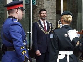 Edmonton Mayor Don Iveson granted 1 Service Battalion Freedom of the City at Edmonton City Hall on Sunday, Aug. 26, 2018. Marking the Battalion's 50th Anniversary, this was the first time 1 Service Battalion has been granted Freedom of the City of Edmonton.