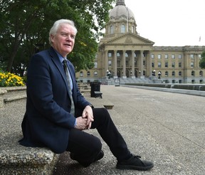 Graham Thomson farewell portrait at the Alberta Legislature in Edmonton, August 31, 2018. Ed Kaiser/Postmedia