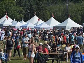 Throngs of people packed the Heritage Festival on Monday, Aug. 6, 2018, the last day of the event at Hawrelak Park in Edmonton.