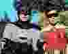 Adam West as Bruce Wayne/Batman and Burt Ward as Dick Grayson/Robin in the TV series Batman, circa 1966.