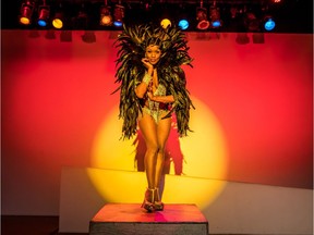 Tymesha Harris performs Josephine Baker, playing at the 2018 Edmonton Fringe Theatre Festival