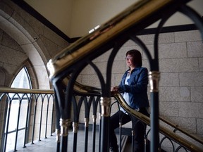 NDP MP Georgina Jolibois, Desnethe-Missinippi-Churchill River, is pictured on Parliament Hill in Ottawa on Feb. 25, 2016. The Trudeau Liberals are looking to create a holiday to mark the dark legacy of Canada's residential schools on Indigenous communities, and plan to use an opposition bill to make it happen. The government has been consulting with Indigenous organizations about creating a holiday to honour survivors and raise awareness of the church-run, government-backed schools as part of work to enact the 94 recommendations from the Truth and Reconciliation Commission. The government intends to back a private member's bill introduced by NDP MP Georgina Jolibois that currently proposes making National Indigenous Peoples Day, June 21, a statutory holiday.